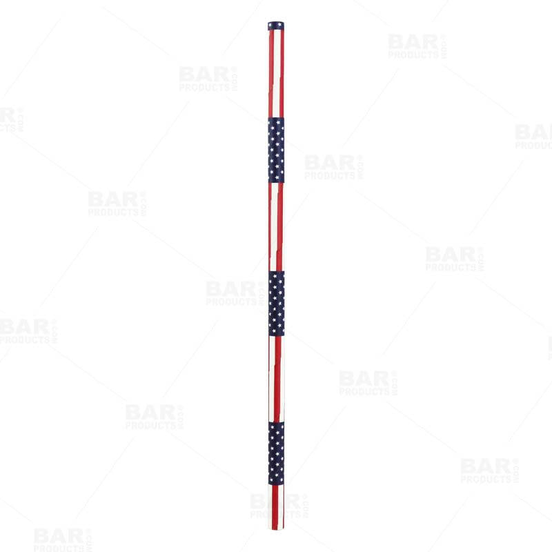 BarConic® "Eco-Friendly" Paper Straws - 7 3/4" USA Flag - Packs of 100