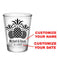 CUSTOMIZABLE Clear Wedding Shot Glass - Pineapples- 1.75oz