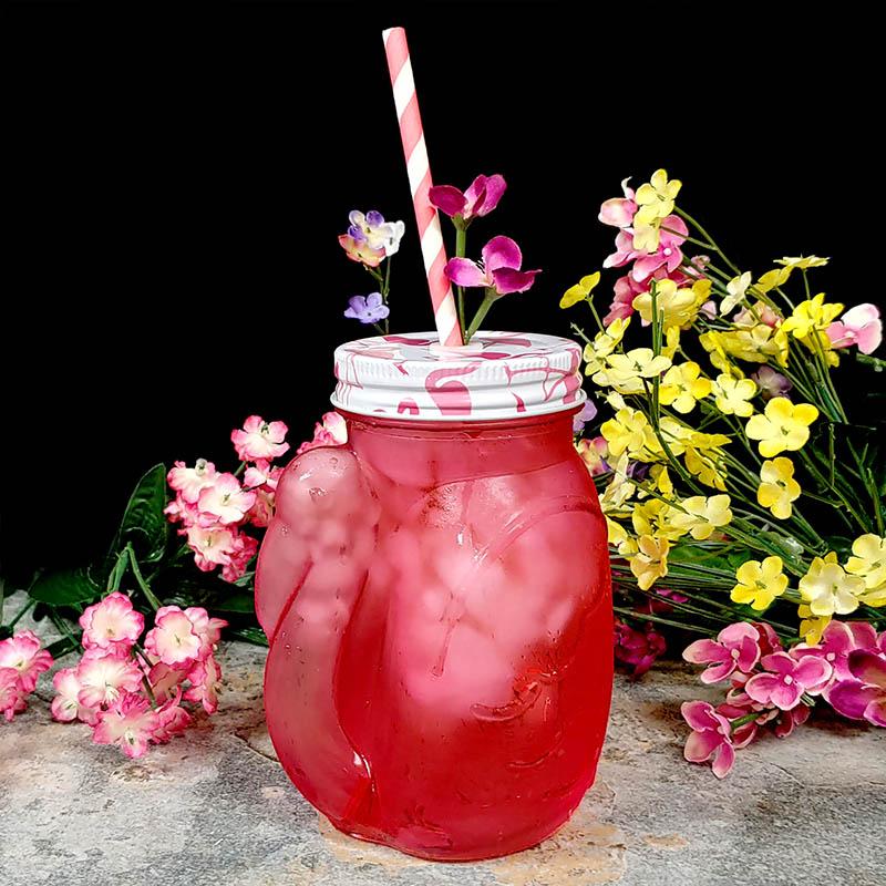 BarConic® 18 oz. - Pink Flamingo Mason Jar