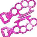 ADD YOUR NAME Knuckle Buster Bottle Opener - Glitter pink 