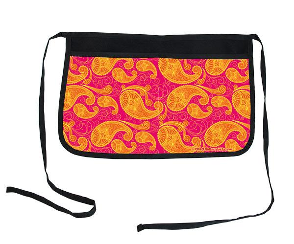 Pink & Orange Paisley Two-Pocket Kolorcoat™ Server Apron