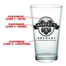 CUSTOMIZABLE - 16oz Pint / Mixing Glass - Hops