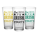 CUSTOMIZABLE - 16oz Pint / Mixing Glass - Eat, Drink and Be Irish