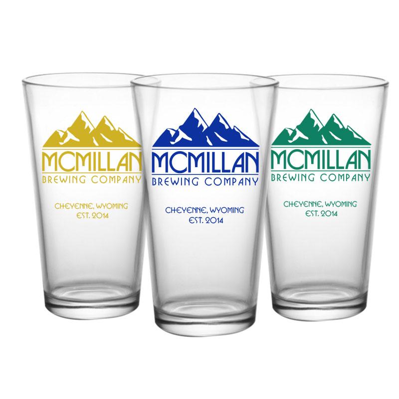 CUSTOMIZABLE - 16oz Pint / Mixing Glass - Mountain