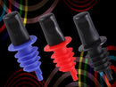 Plastic w/ Dust Cap Liquor Pourers - Packs of 12 - Color Options