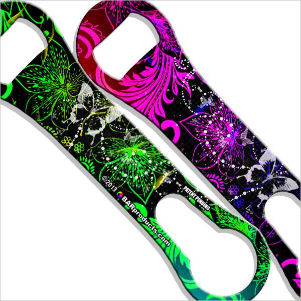 Pink & Green Floral V-Rod® Bottle Opener