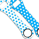 Kolorcoat™ Dog Bone Bottle Opener - Polka Dot - BLUE / WHITE