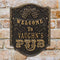 CUSTOMIZABLE Cast Aluminum Plaque - Pub "Welcome" Design