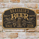 CUSTOMIZABLE Cast Aluminum Plaque - "Arch" Quality Crafted Beer