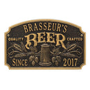 CUSTOMIZABLE Cast Aluminum Plaque - "Arch" Quality Crafted Beer