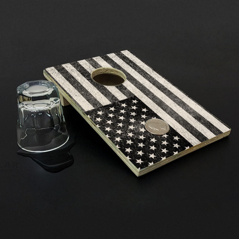 Quarter Master - Tabletop Cornhole Game with Quarters - Black Flag