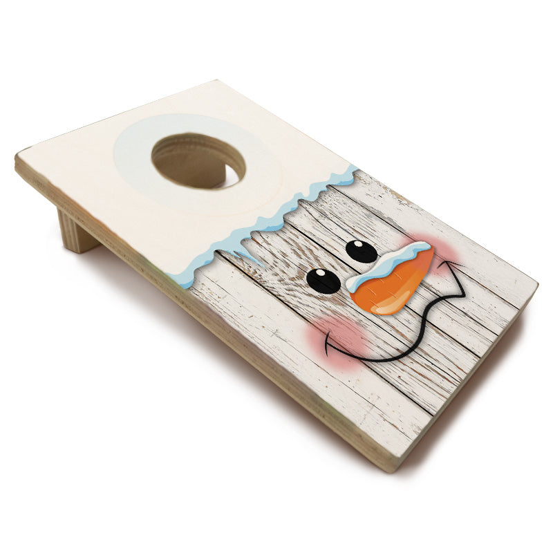 Quarter Master - Tabletop Cornhole Game with Quarters - Snowman Side