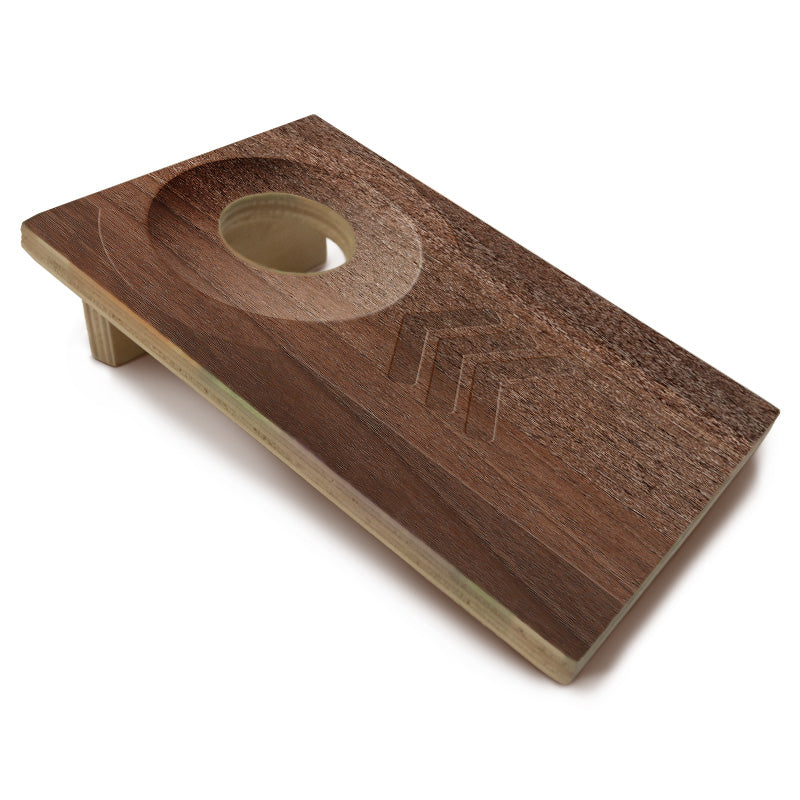 Quarter Master - Tabletop Cornhole Game with Quarters - Dark Wood