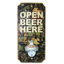 CAMO - Wall Mounted Wood Plaque Bottle Openers - GREEN