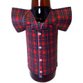 T-Shirt Style Bottle Cooler - Pajamas - Red Plaid