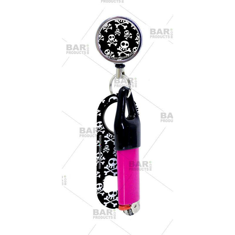 Kolorcoat™ Mini Opener, Reel and Lighter Leash® Clug SET - Cute Skulls