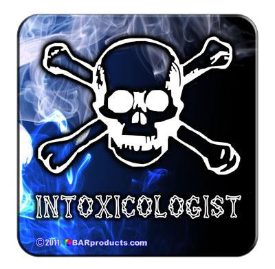 Cork Bottom Coasters - Blue Intox