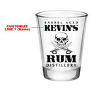 CUSTOMIZABLE - 1.75oz Clear Shot Glass - Rum Distillery