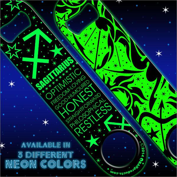 Kolorcoat™ NEON Zodiac Speed Bottle Opener - SAGITTARIUS