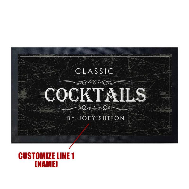 Custom Bar Service Mat - 17.25" x 10"