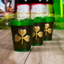 Shamrock Plastic Shot Glasses - Pack of 3