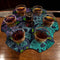 shot glass caddy large skulls 6-shooter bottle topper