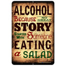 ALCOHOL Kolorcoat™ Metal Bar Sign - 12" x 18"