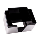 3 COMPARTMENT NAPKIN BAR CADDY - BLACK AND CHROME