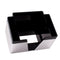 3 COMPARTMENT NAPKIN BAR CADDY - BLACK AND CHROME