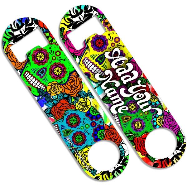 CUSTOMIZABLE Skinny Mini Bottle Opener - Sugar Skulls