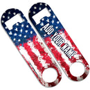 CUSTOMIZABLE Skinny Mini Bottle Opener - Grunge US Flag