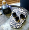 Shot Glass and Bottle Caddy - Elegant Skull