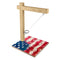 Small Tabletop Ring Toss Game - Grunge Flag