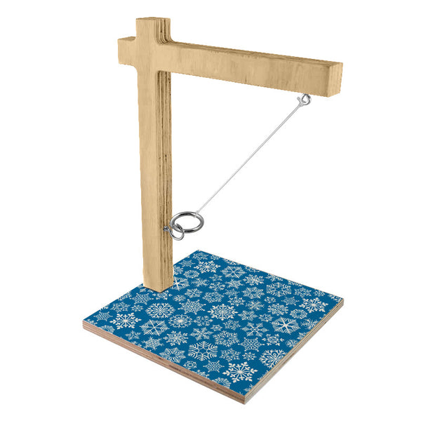 Small Tabletop Ring Toss Game - Snowflakes