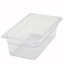 1/3 Size Clear Polycarbonate Food Pan - 4" Deep