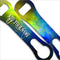 "ADD YOUR NAME" - V-ROD® Bottle Opener – Space Design – Yellow / Blue