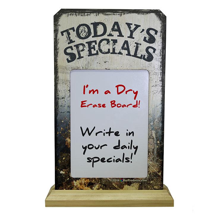 KolorCoat™ Wood Plaque Dry Erase Sign - Today's Specials