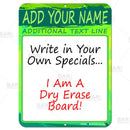 9" x 12" Dry Erase Specials Sign