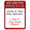 9" x 12" Dry Erase Specials Sign