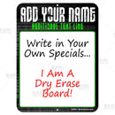 9" x 12" Dry Erase Specials Sign