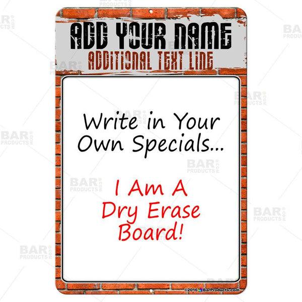 12" x 18" Dry Erase Specials Sign