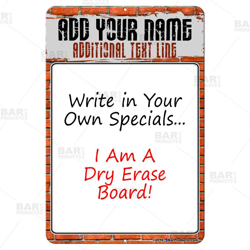 12" x 18" Dry Erase Specials Sign