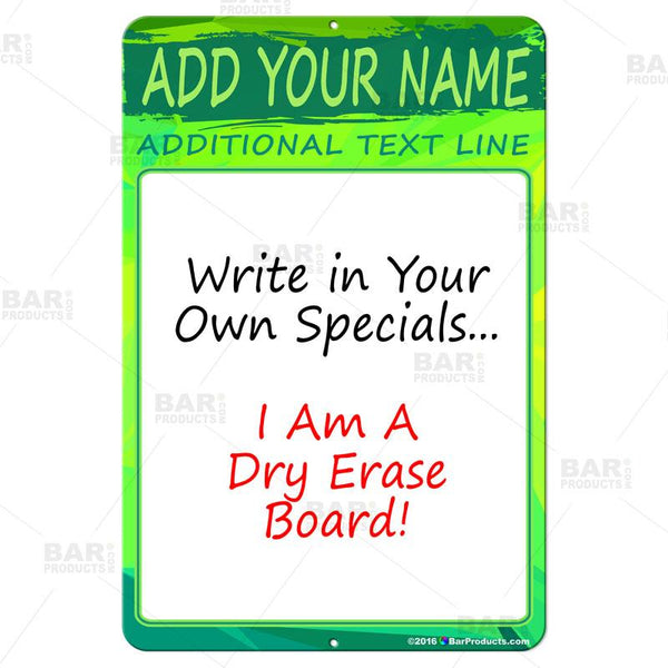 12" x 18" Dry Erase Specials Sign