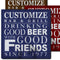 CUSTOMIZABLE Coaster - 3.5in Square Foam - Friends Design