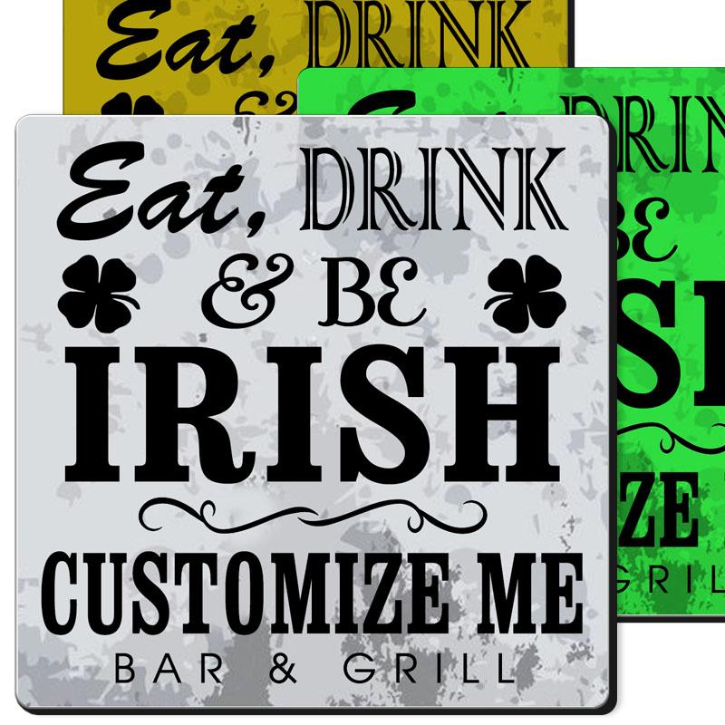 CUSTOMIZABLE Coaster - 3.5in Square Foam - Irish Design