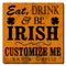 CUSTOMIZABLE Coaster - 3.5in Square Foam - Irish Design