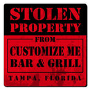 CUSTOMIZABLE Coaster - 3.5in Square Foam - Stolen Property Design