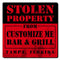 CUSTOMIZABLE Coaster - 3.5in Square Foam - Stolen Property Design