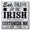 CUSTOMIZABLE Coaster - 3.5in Square Foam - Irish Design