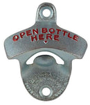 Stationary Bottle Openers - Open Bottle Here - Stainless Steel